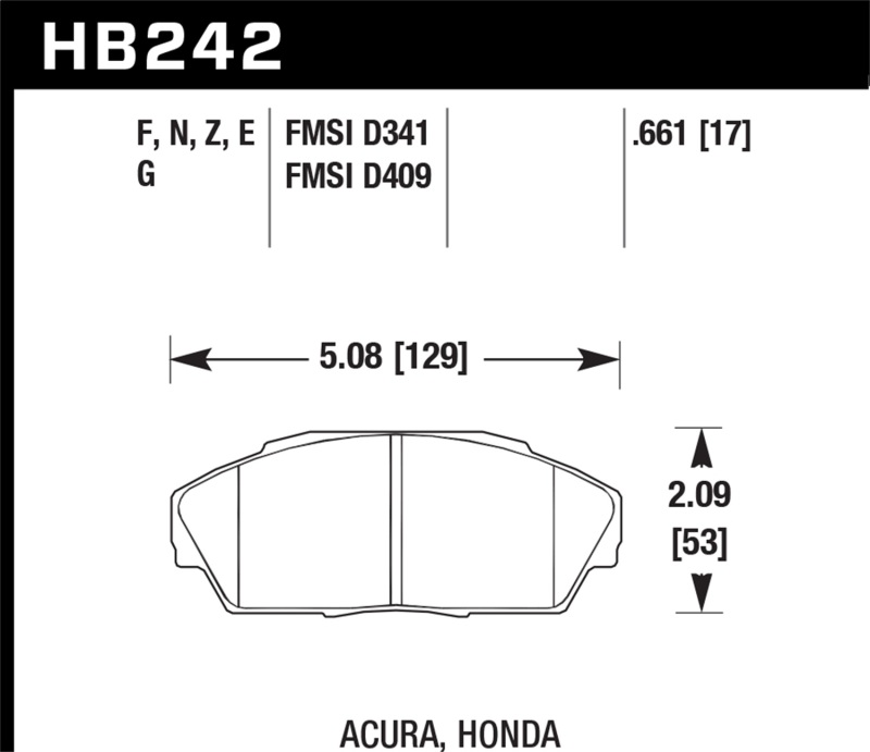 Hawk HP+ Street Brake Pads thumbnail 5