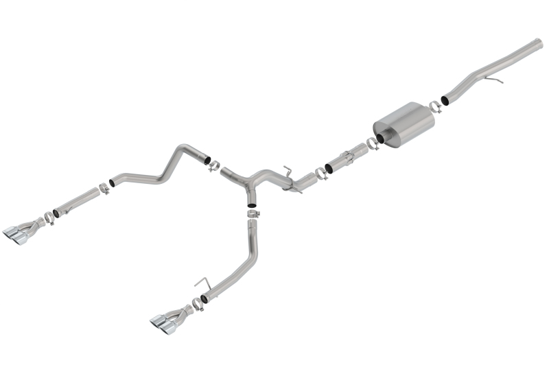Borla 19 Chevrolet Silverado/GMC Sierra 1500 6.2L SS ATAK Catback Exhaust - Square Chrome Tips thumbnail 2