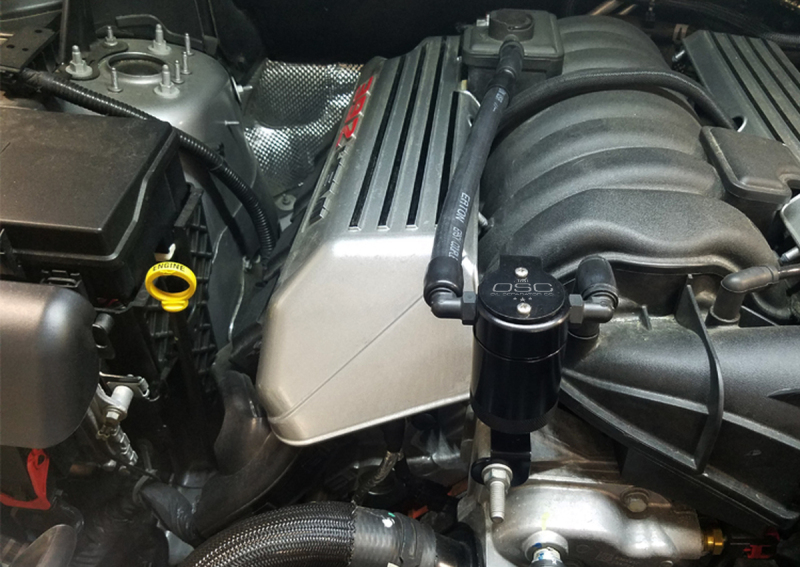J&L 11-24 Dodge Charger SRT 6.4L Hemi Passenger Side Oil Separator 3.0 - Black Anodized thumbnail 3