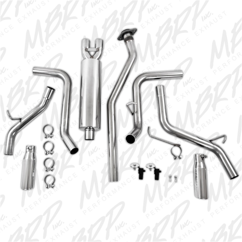 MBRP 2003-2007 Chev/GMC 1500 Classic 4.8/5.3L EC/CC-SB Cat Back Dual Split Side thumbnail 3