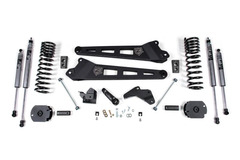 Zone Offroad 14-18 Ram 2500 4in Replacement Radius Arm Lift Kit w/ Fox 2.0 Adv. Shocks
