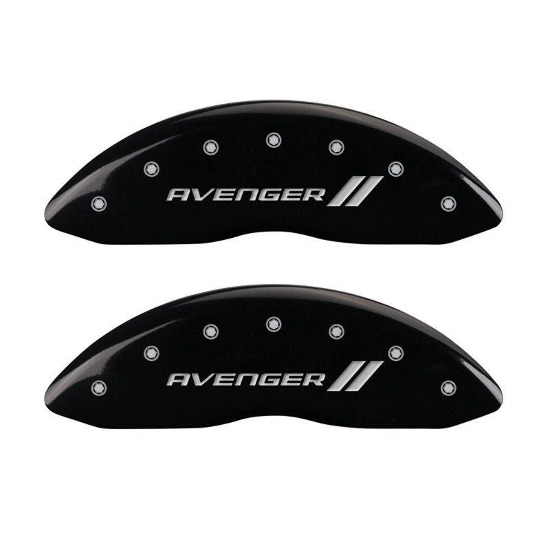 MGP 4 Caliper Covers Engraved Front & Rear With stripes/Avenger Black finish silver ch thumbnail 4