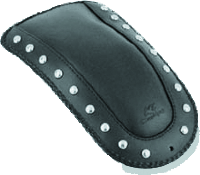 Mustang 00-15 Harley Softail Std Rear Tire Wide Touring Solo Seat w/Driver Backrest - Black