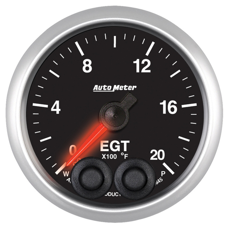 Autometer Elite 52mm 0-2000 Deg F Full Sweep Electronic Exhaust Gas Temperature Gauge thumbnail 4