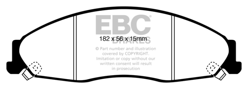 EBC 05-08 Pontiac Grand Prix 5.3 Redstuff Front Brake Pads thumbnail 4
