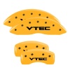 MGP 4 Caliper Covers Engraved Front & Rear Vtech Yellow Finish Black Char 2009 Honda Ridgeline thumbnail 8