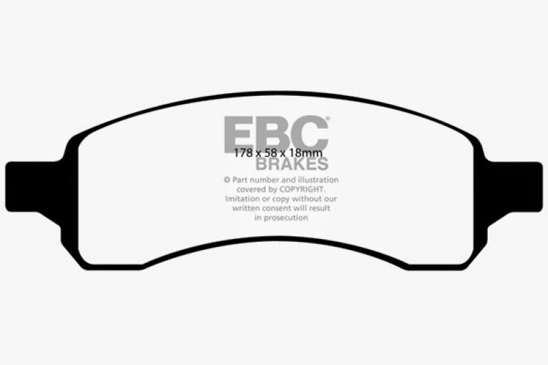 EBC 07+ Buick Enclave 3.6 Ultimax2 Front Brake Pads thumbnail 6