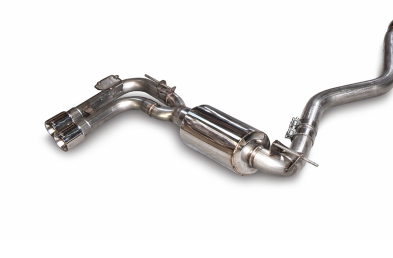 AWE Tuning BMW F3X N20/N26 328i/428i Touring Edition Exhaust Quad Outlet - 80mm Diamond Black Tips thumbnail 5