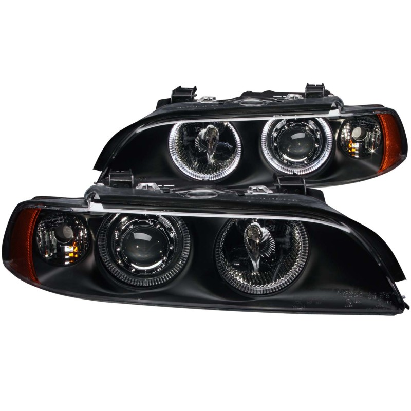 ANZO 1997-2001 BMW 5 Series Projector Headlights w/ Halo Black thumbnail 3