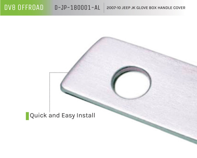 DV8 Offroad 2007-2018 Jeep JK Glove Box Handle Cover thumbnail 6