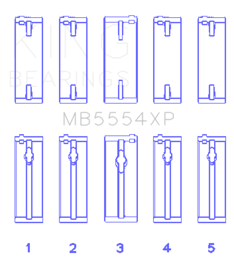 King Engine Bearings Toyota 3SGTE Performance Main Bearing Set - Size STD thumbnail 3