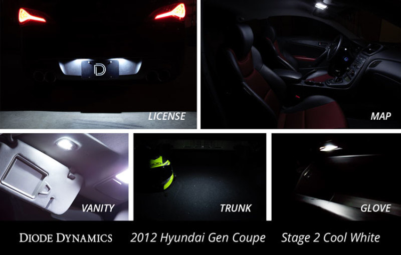 Diode Dynamics 10-16 Hyundai Genesis Coupe Interior Kit Stage 1 - Blue thumbnail 9