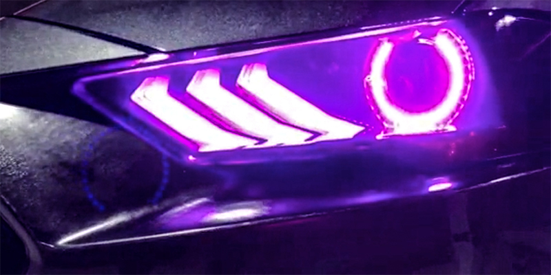 Oracle 18-21 Ford Mustang LED Headlight Halo Kit - ColorSHIFT w/ Simple Controller