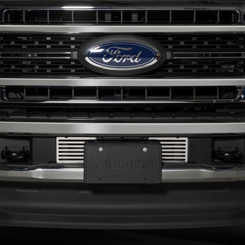 Putco 23-24 Ford F250/F350 Super Duty Bar Design Bumper Grille Inserts - Polished SS