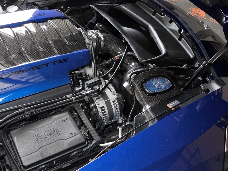 aFe Black Series Momentum Cold Air Intake Systems 52-74201-C Kit, Momentum, Pro Dry S/Pro 5R, Carbon Fiber Tube, Cotton Gauze/Synthetic Filter, Blue/Gray, Chevy, 6.2L, Kit thumbnail 6