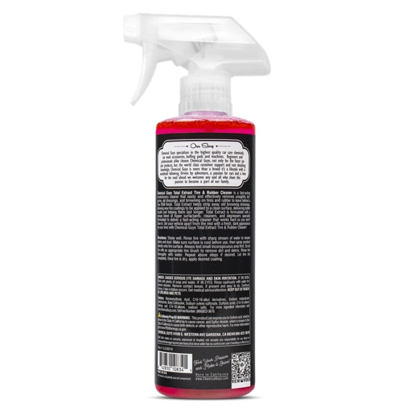 Chemical Guys Total Extract Tire & Rubber Cleaner - 16oz