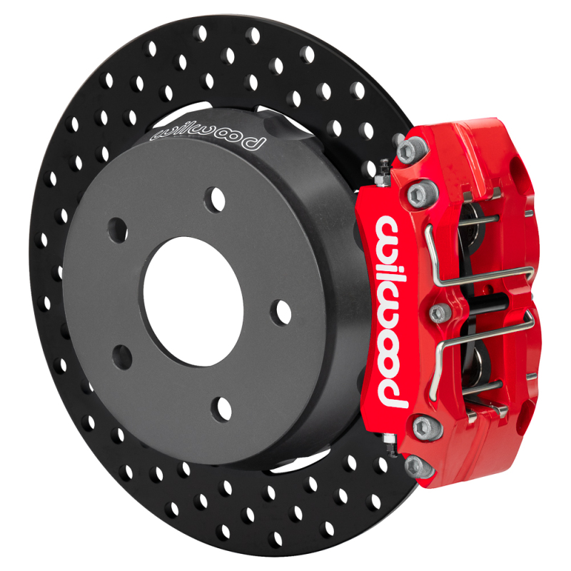 Wilwood 22-24 Polaris RZR Turbo/ Pro R 5-Lug Rear Big Brake Kit - Slotted Rotors Red