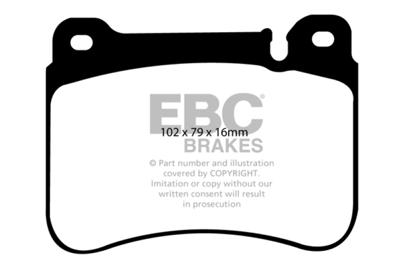 EBC 05-07 Mercedes-Benz C230 (W203) 2.5 Sport Sedan Yellowstuff Front Brake Pads thumbnail 6