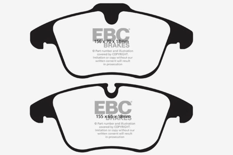 EBC 2016-2018 Volvo S60 2.0L Turbo Greenstuff Front Brake Pads thumbnail 4