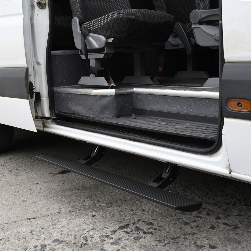 RealTruck 13-18 Mercedes-Benz Sprinter 25/3500 Van 3dr VoltStep Electric Running Board Kit - Tex Blk thumbnail 2