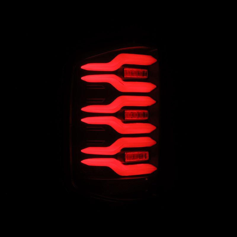 AlphaRex 14-18 Chevrolet Silverado Luxx-Series LED Tail Lights Black w/Activ Light/Seq Signal thumbnail 8