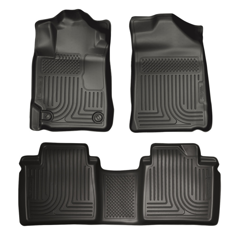 Husky Liners 07-11 Toyota Camry (All) WeatherBeater Combo Black Floor Liners (One Piece for 2nd Row) thumbnail 4