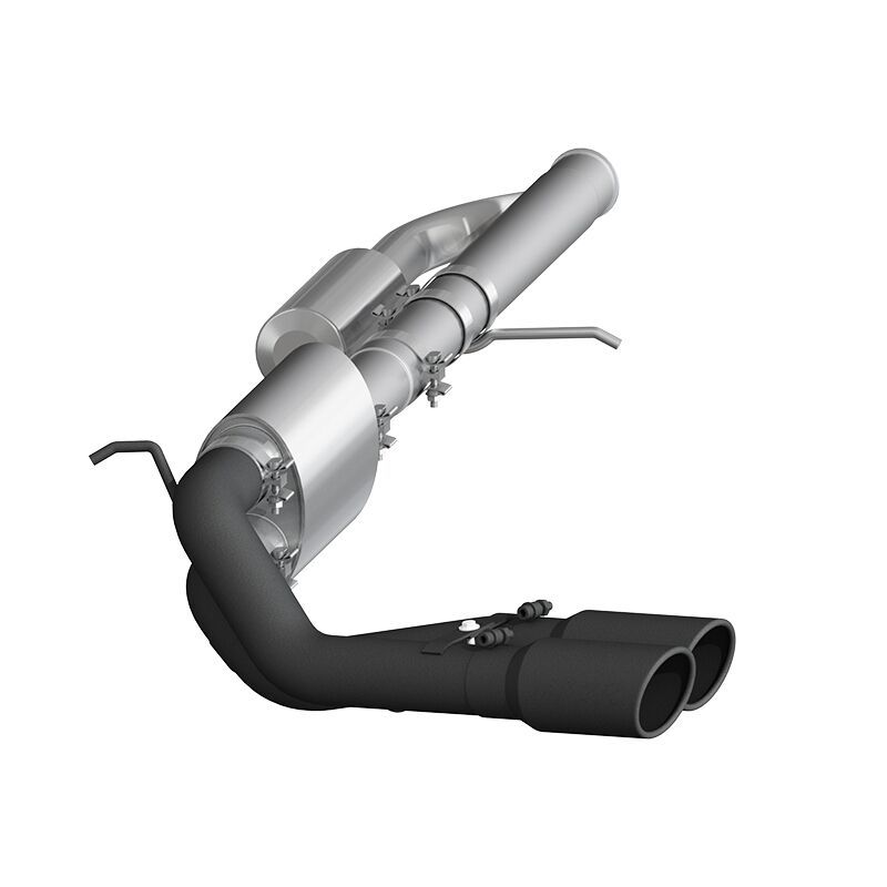 MBRP 09+ Chevrolet Silverado 1500 3in Cat Back Pre-Axle Dual Outlet w/ 4in Tip - Black thumbnail 2