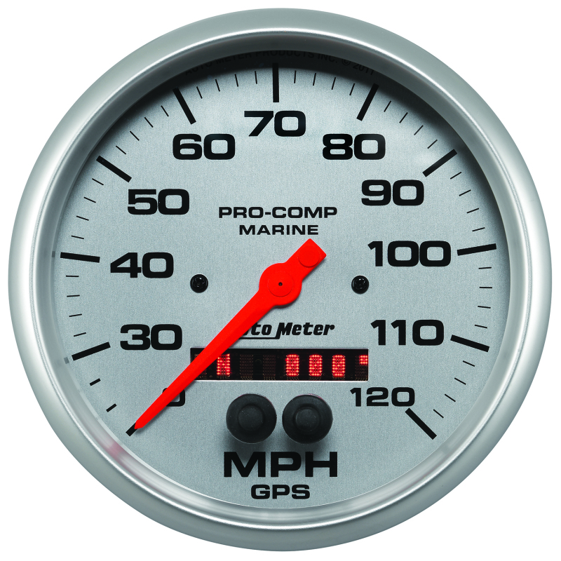 Autometer Marine Silver Ultra-Lite 5in 120mph GPS Speedometer