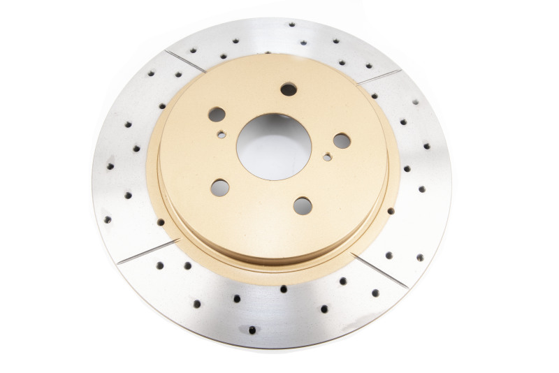 Disc Brakes Australia USA LLC Brake Rotors DBA2702X Rotor, Cross-Drilled, Slotted, Street Series X-Gold, Uni-Directional, thumbnail 5