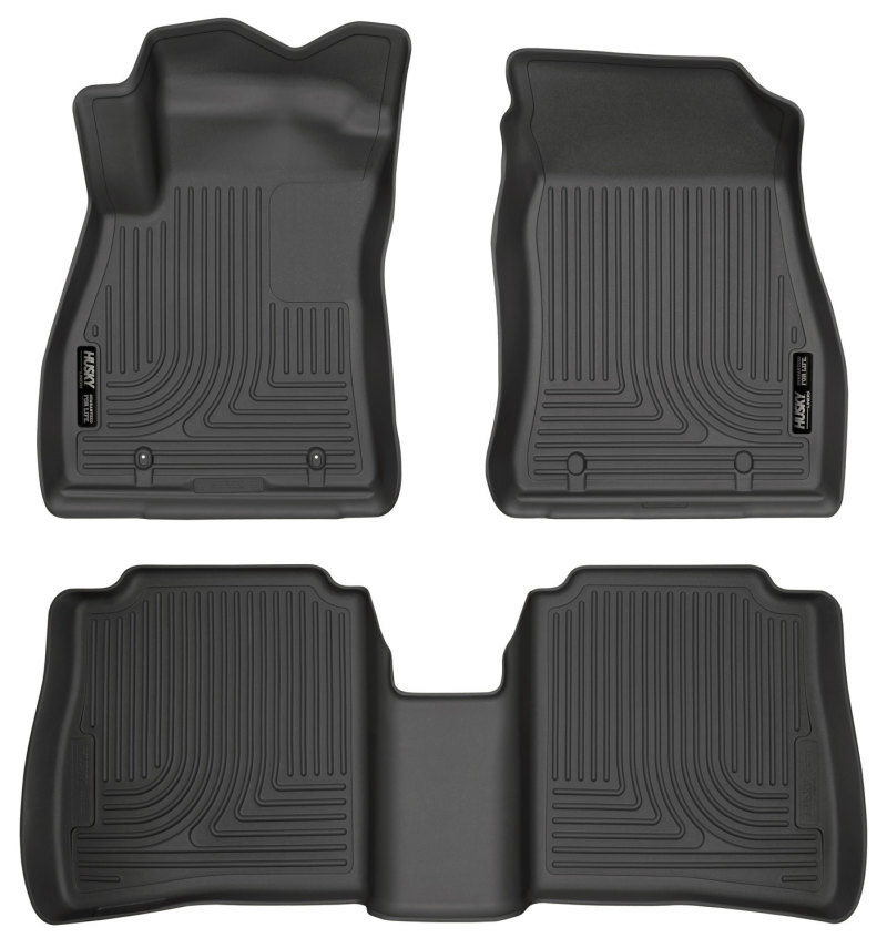 Husky Liners 14-18 Nissan Sentra Weatherbeater Black Front & 2nd Seat Floor Liners thumbnail 2