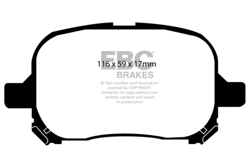 EBC 99-01 Lexus RX300 3.0 2WD Greenstuff Front Brake Pads thumbnail 2