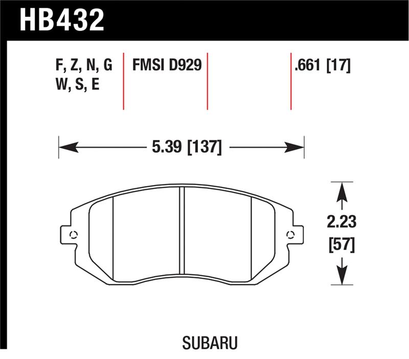 HAWK HPS 5.0 Brake Pad Sets
