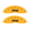 MGP Front set 2 Caliper Covers Engraved Front JEEP Yellow finish black ch thumbnail 7