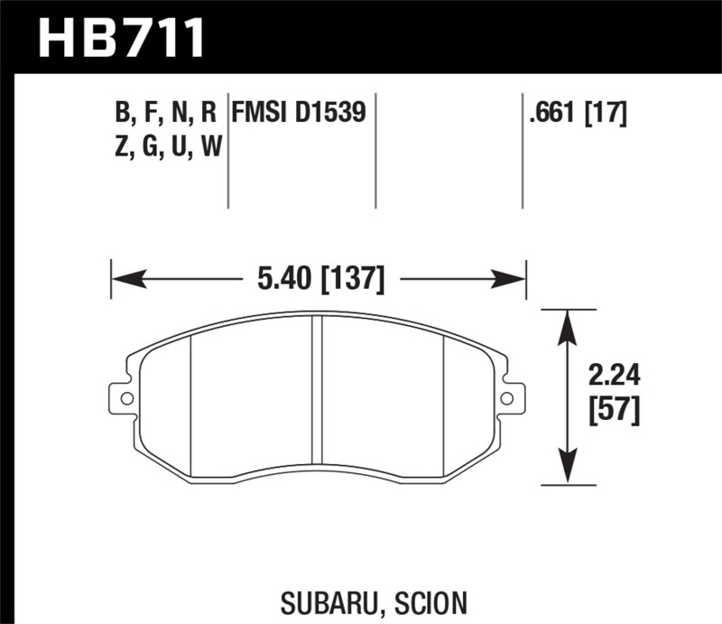 HAWK ER-1 Brake Pad Sets