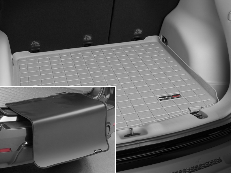 WeatherTech 17+ Jeep Compass Cargo Liners w/ Bumper Protector - Grey (Cargo Tray in Lowest Position)