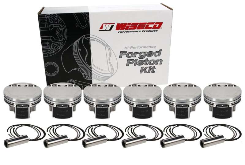 Piston Set, Nissan, VR38DETT, 95.58 mm Bore, Sport Compact, Set of 6