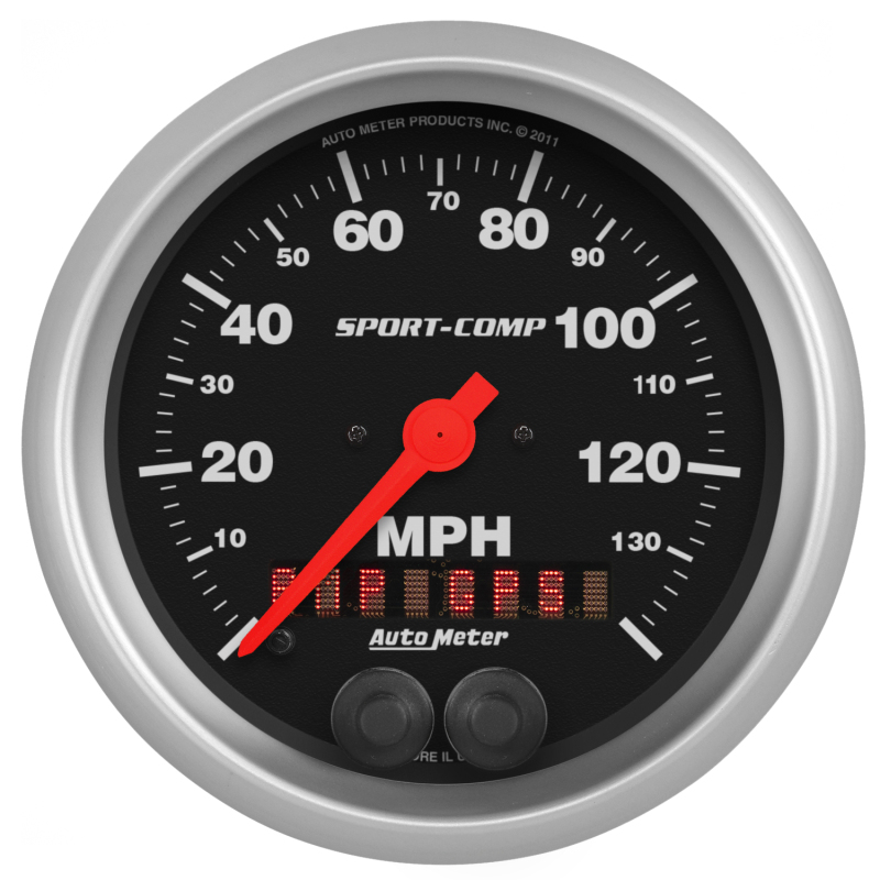 Autometer Sport-Comp 3-3/8 inch 140 MPH Electronic Speedometer w/ GPS Rally Nav Display Gauge thumbnail 3