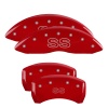 MGP 4 Caliper Covers Engraved Front & Rear Classic/SS Red finish silver ch thumbnail 9
