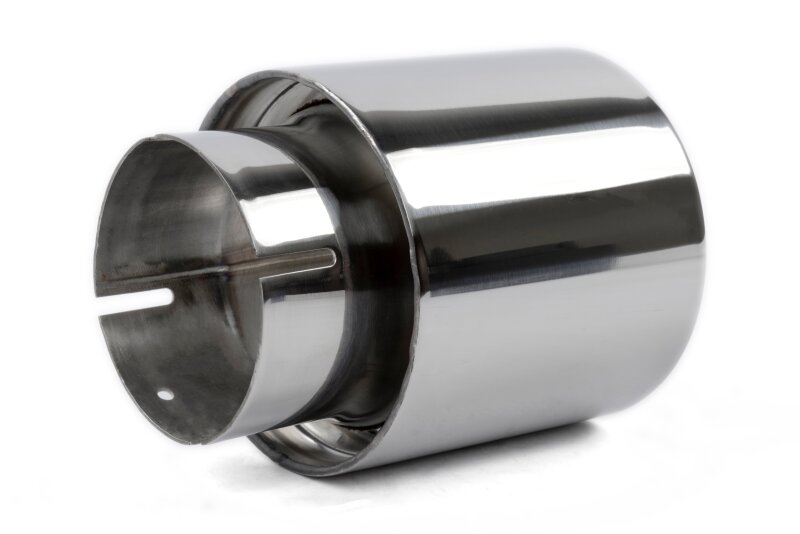 Dinan Double-Walled 4in Clamp-On Exhaust Tip - Polished - 4in Outlet / 3in Inlet thumbnail 6