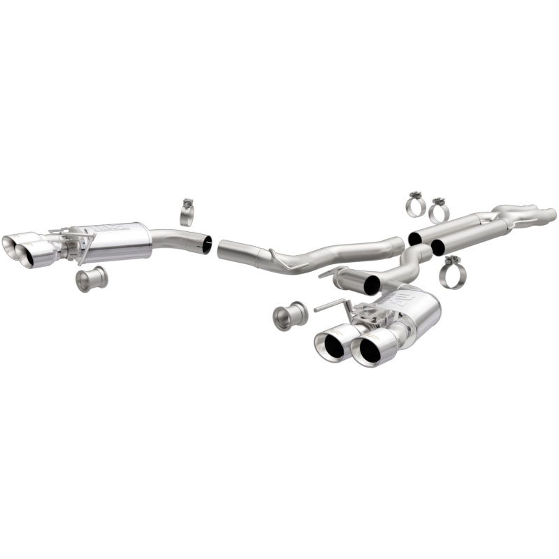 MagnaFlow SYS Cat-Back 2018 Ford Mustang GT 5.0L Competition Dual Exit Polished 4in Tips thumbnail 3