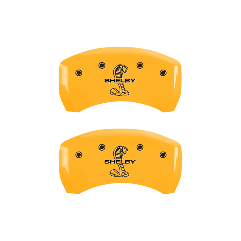 MGP Rear set 2 Caliper Covers Engraved Rear Tiffany Snake Yellow finish black ch thumbnail 5