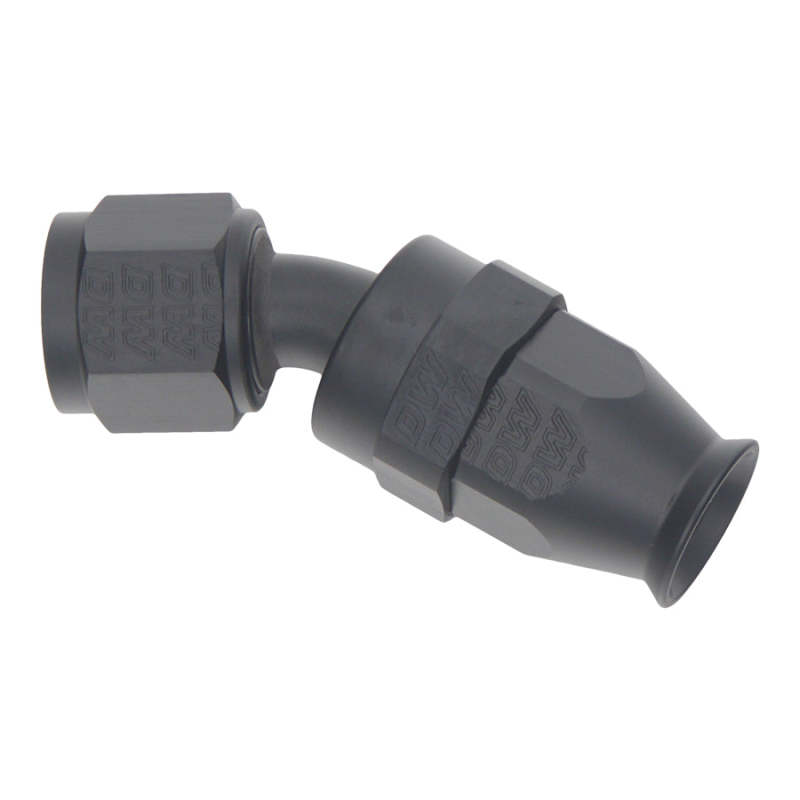 DeatschWerks 8 AN Female Flare Swivel 30-Degree Hose End PTFE - Anodized Matte Black thumbnail 2