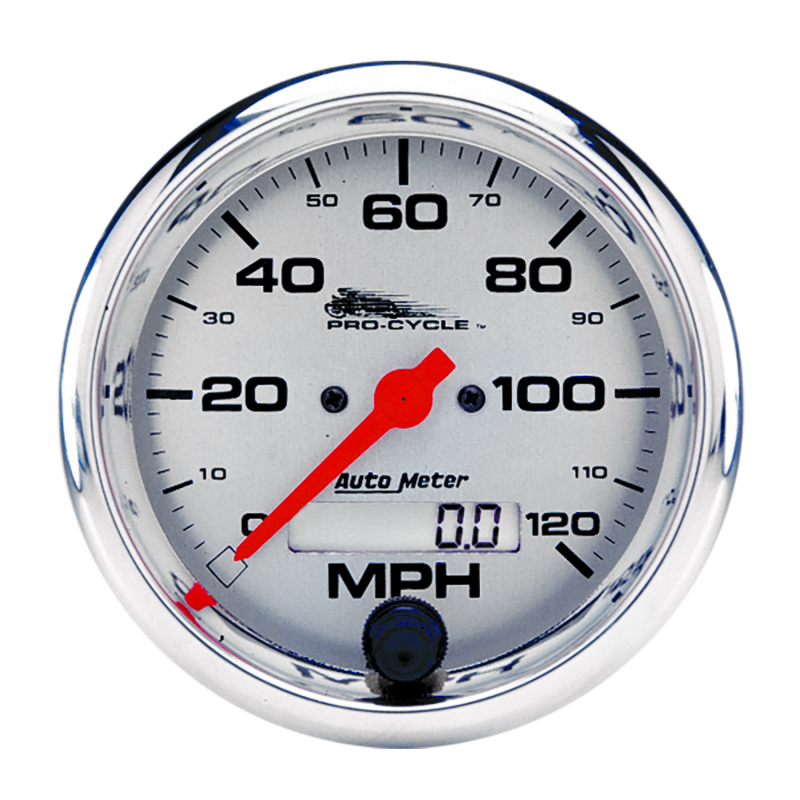 Autometer Pro-Cycle Gauge Speedo 3 3/4in 120 Mph Elec Silver thumbnail 4