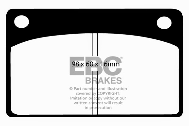 EBC 66-68 Volvo 140 1.8 Greenstuff Front Brake Pads thumbnail 3
