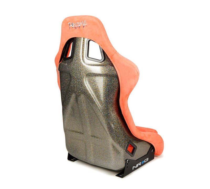 NRG FRP Bucket Seat ULTRA Edition W/ Grey Pearlized Back / Peach Microfiber Material - Large thumbnail 4