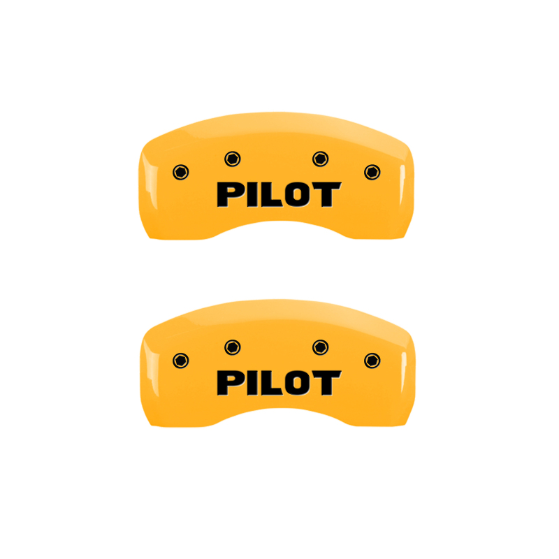 MGP 4 Caliper Covers Engraved Front Honda Engraved Rear Pilot/2015 Yellow finish black ch thumbnail 6