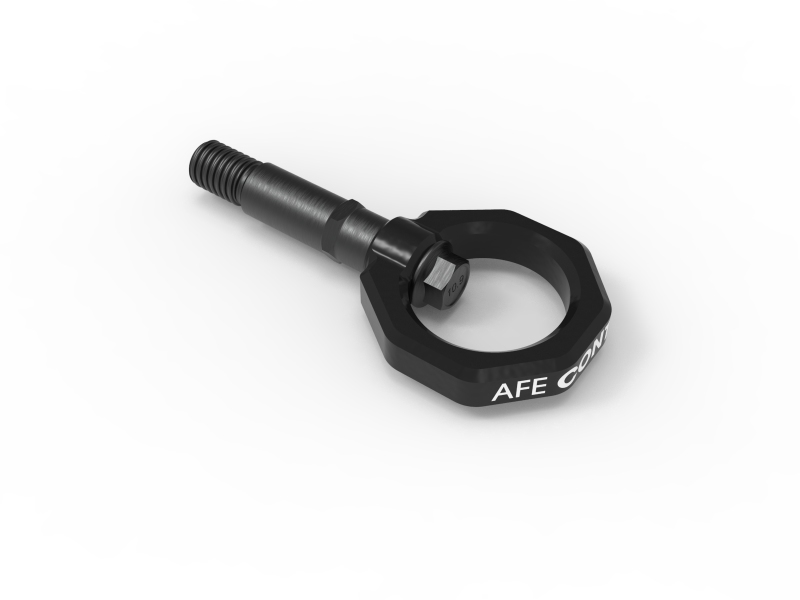 aFe CONTROL Rear Tow Hook Black