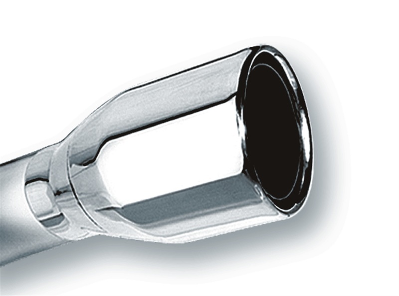 Borla 2.5in Inlet 4in Single Round Rolled Edge Outlet x 8in Long Weld On Exhaust Tip thumbnail 6