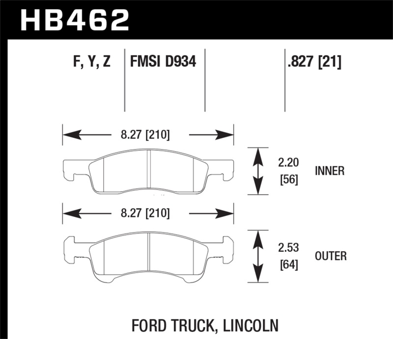 Hawk 03-06 Ford Expedition / 03-06 Lincoln Navigator LTS Street Front Brake thumbnail 8