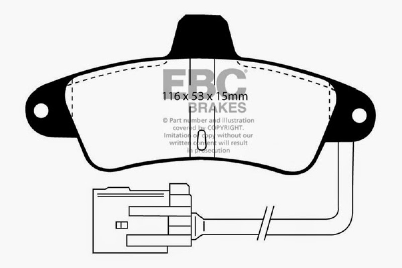 EBC 95-00 Ford Contour 2.0 Greenstuff Rear Brake Pads thumbnail 4